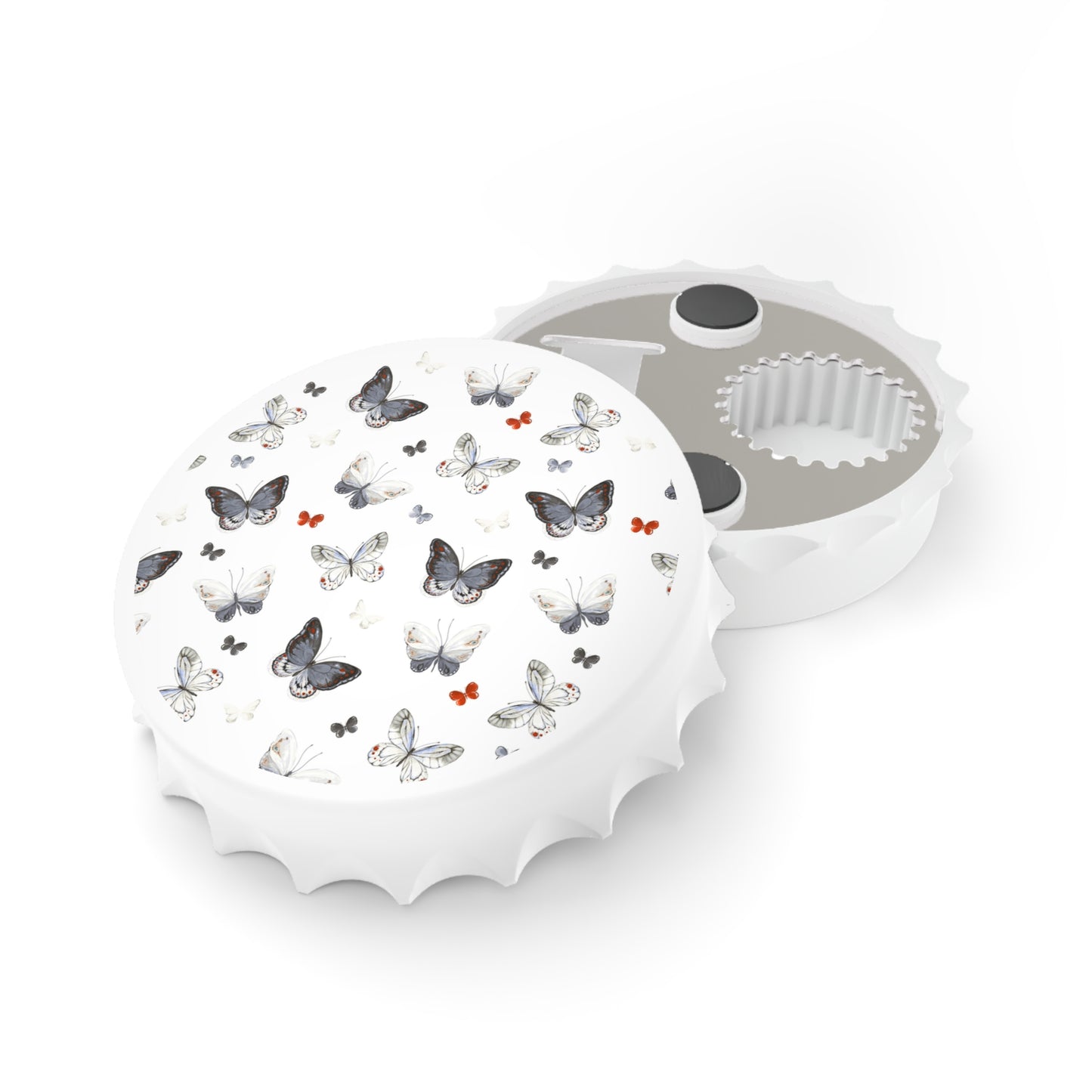 Butterfly Pattern Bottle Opener — Floral Butterfly Kitchen Bar Accessory