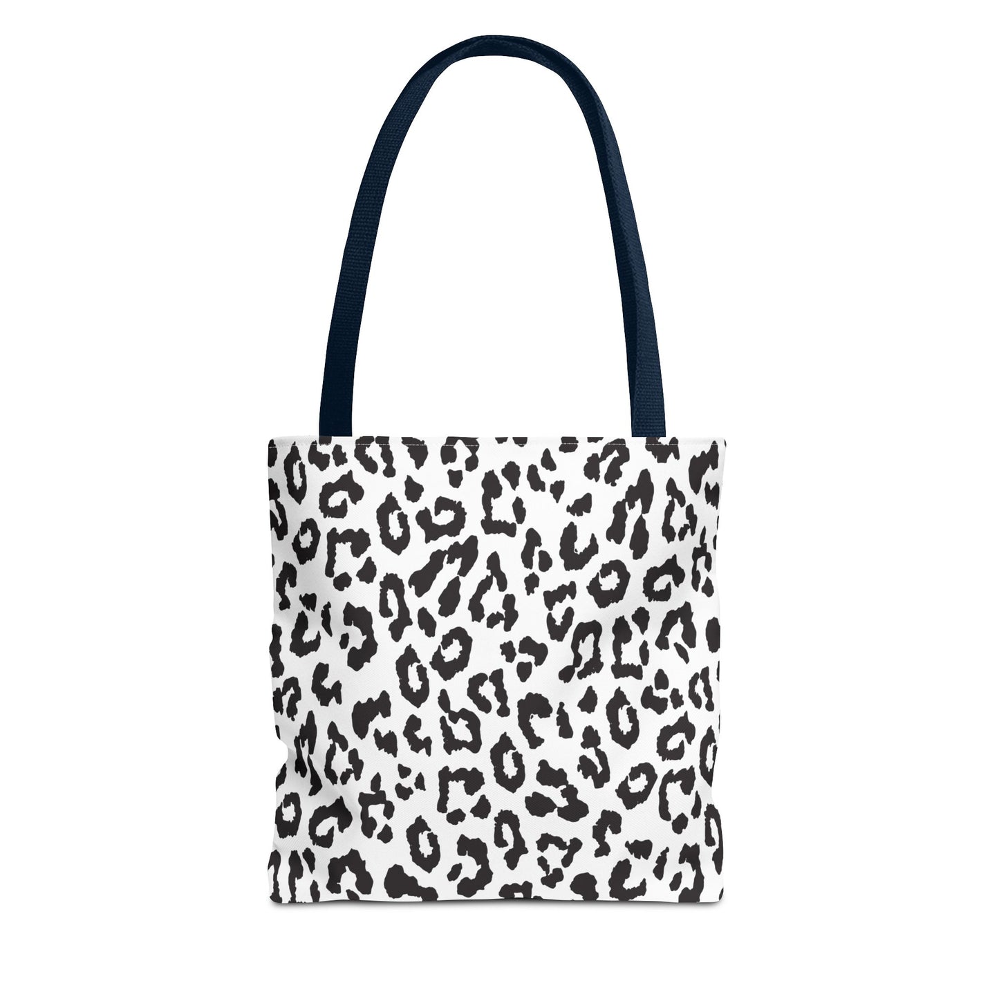 Black & White Leopard Print Tote Bag — Chic Animal-Print Tote for Everyday Use