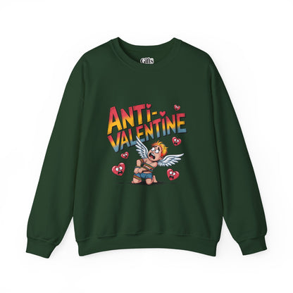 Anti-Valentine Sweatshirt — Funny Cupid Reject Graphic Crewneck