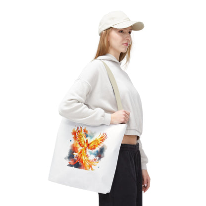 Phoenix Watercolor Tote Bag – Vibrant Rising Bird All-Over Print Tote