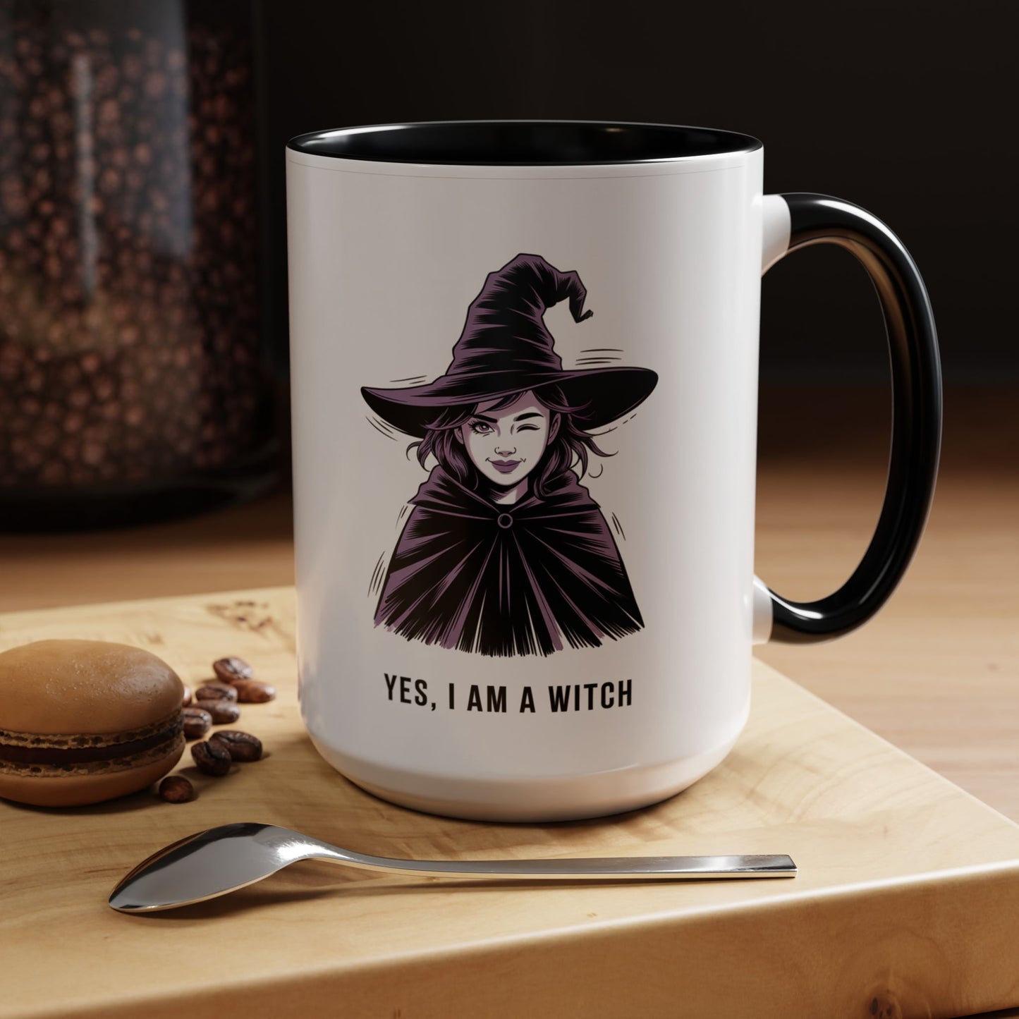Witch Coffee Mug - "Yes, I Am a Witch" Accent Mug (11/15 oz)