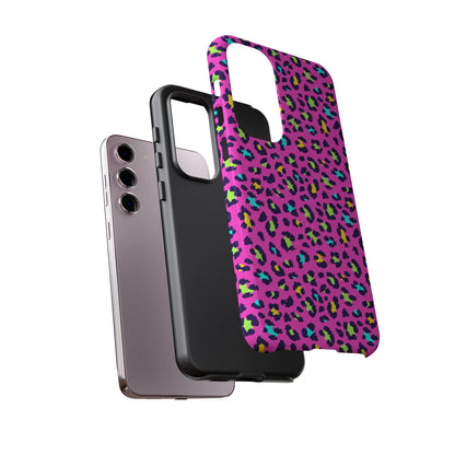 Samsung Handyhülle – Robuste Schutzhülle in leuchtendem Pink mit Leopardenmuster