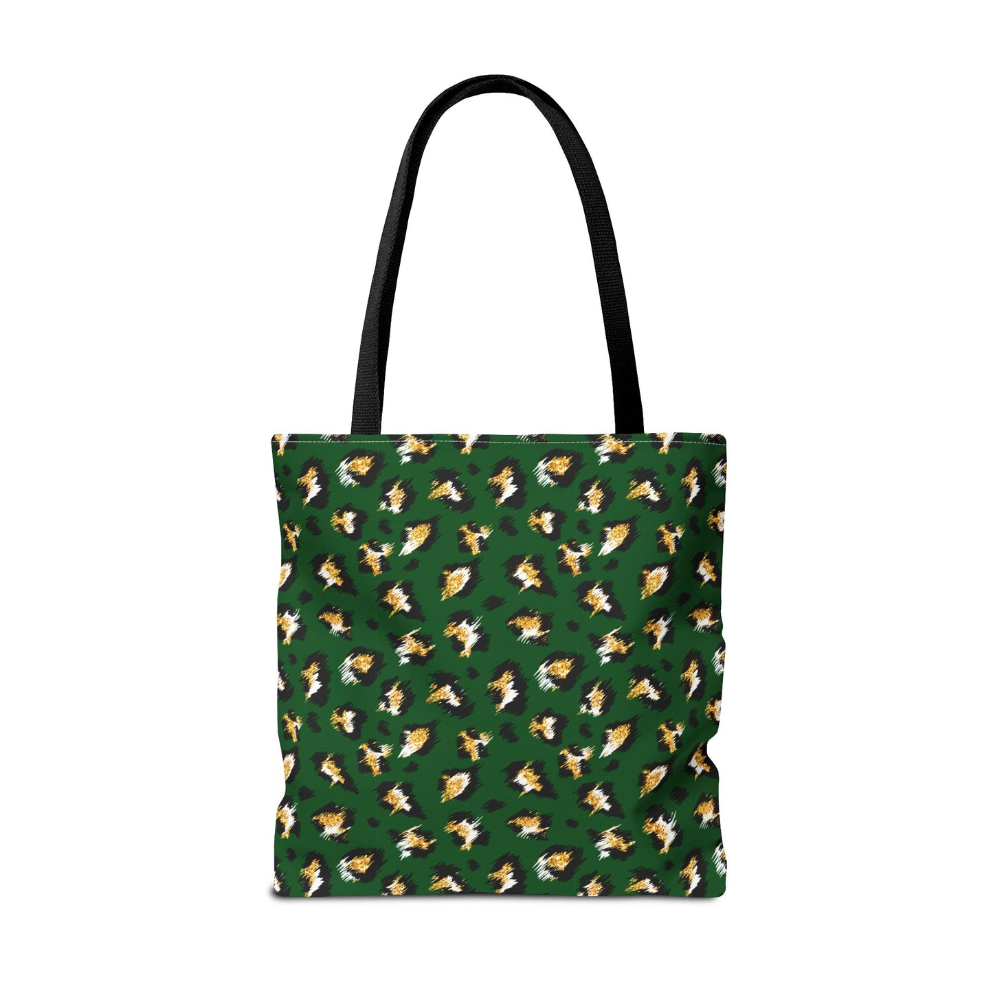 Green Leopard Print Tote Bag – Patterned All-Over-Print Shopper
