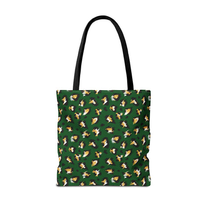 Green Leopard Print Tote Bag – Patterned All-Over-Print Shopper