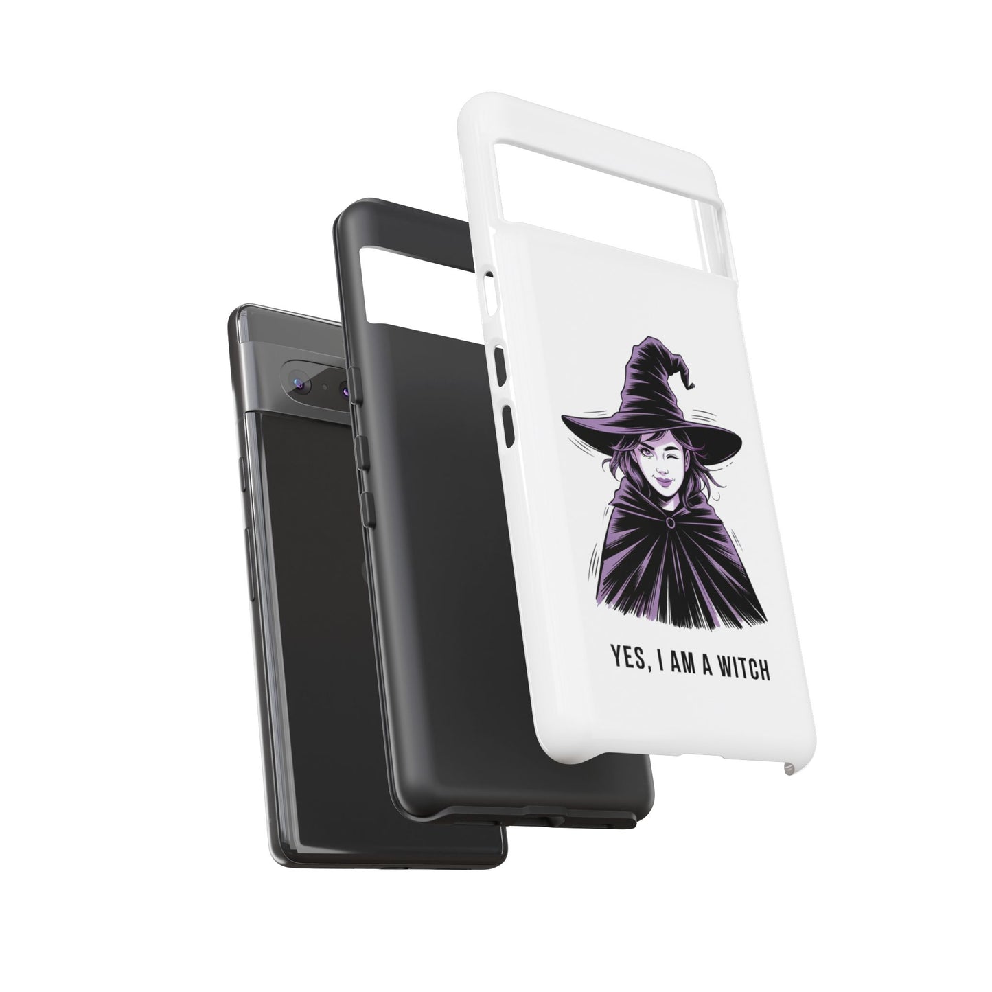 Google Phone Case — “Yes, I Am a Witch” Witchy Illustration