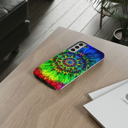 Fundas resistentes para Samsung - Funda para teléfono con mandala teñido anudado arcoíris