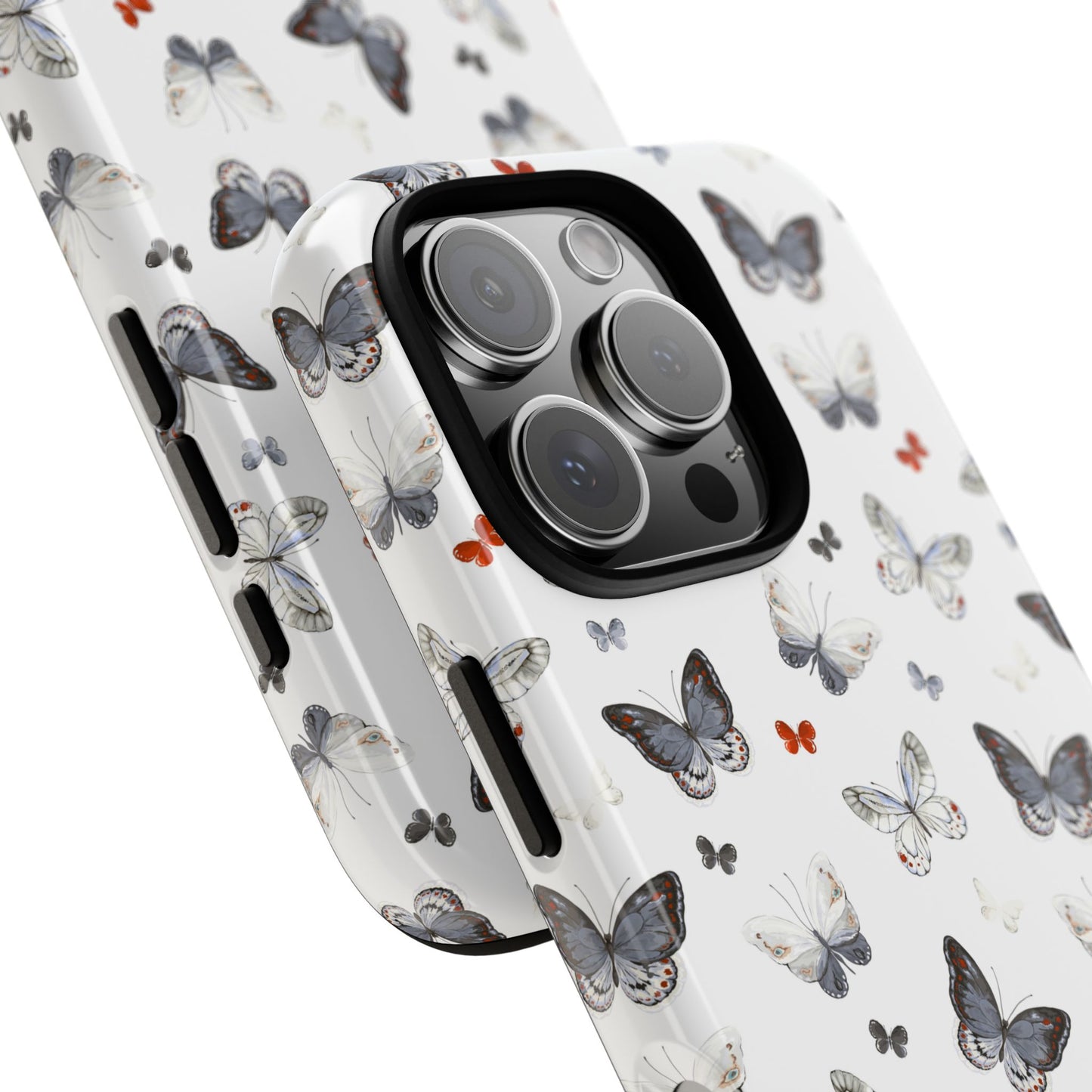 iPhone Butterfly Pattern Tough Phone Case — Protective Floral-Inspired iPhone Case