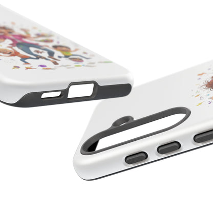 Samsung Mom Life Phone Case — Funny Juggling Mom Illustration Protective Case