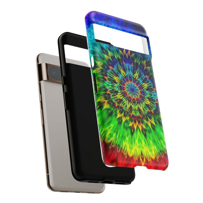 Funda para teléfono Google Psychedelic Tie-Dye Mandala: protección resistente y vibrante