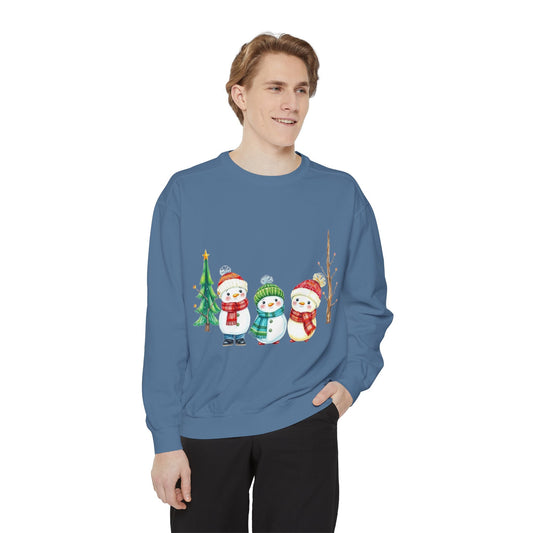 Snowman Trio Christmas Sweatshirt — Cute Holiday Snowmen Graphic