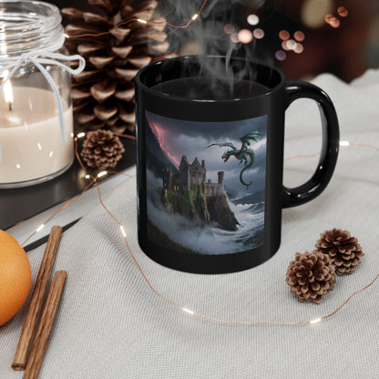 Fantasy Dragon Black Mug - Perfect for Gifts, Coffee Lovers, Halloween Decor, Themed Parties, Cosplay