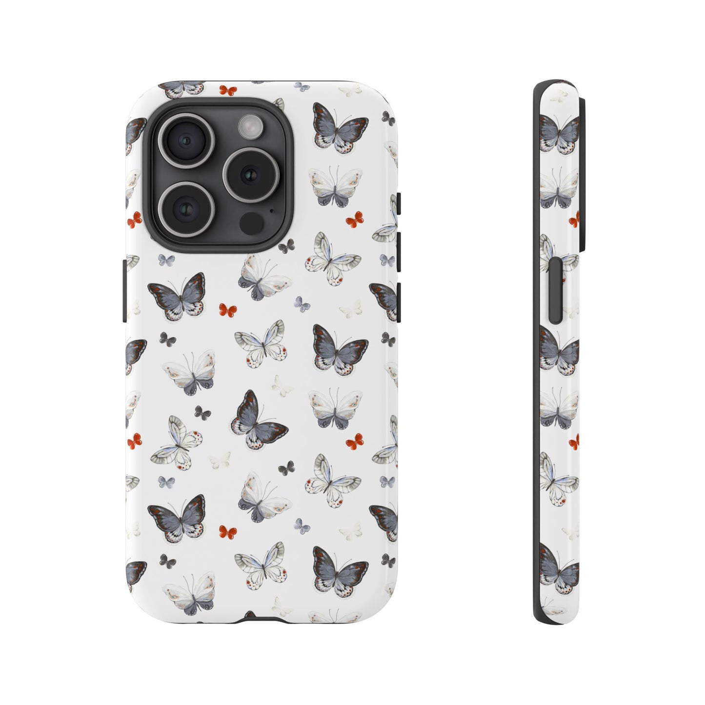 iPhone Butterfly Pattern Tough Phone Case — Protective Floral-Inspired iPhone Case
