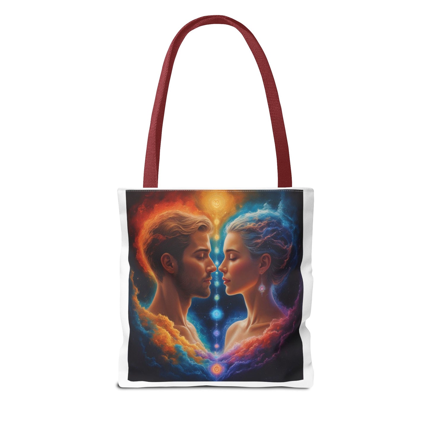 Mystic Soulmates Tote Bag — Celestial Couple Art AOP Tote