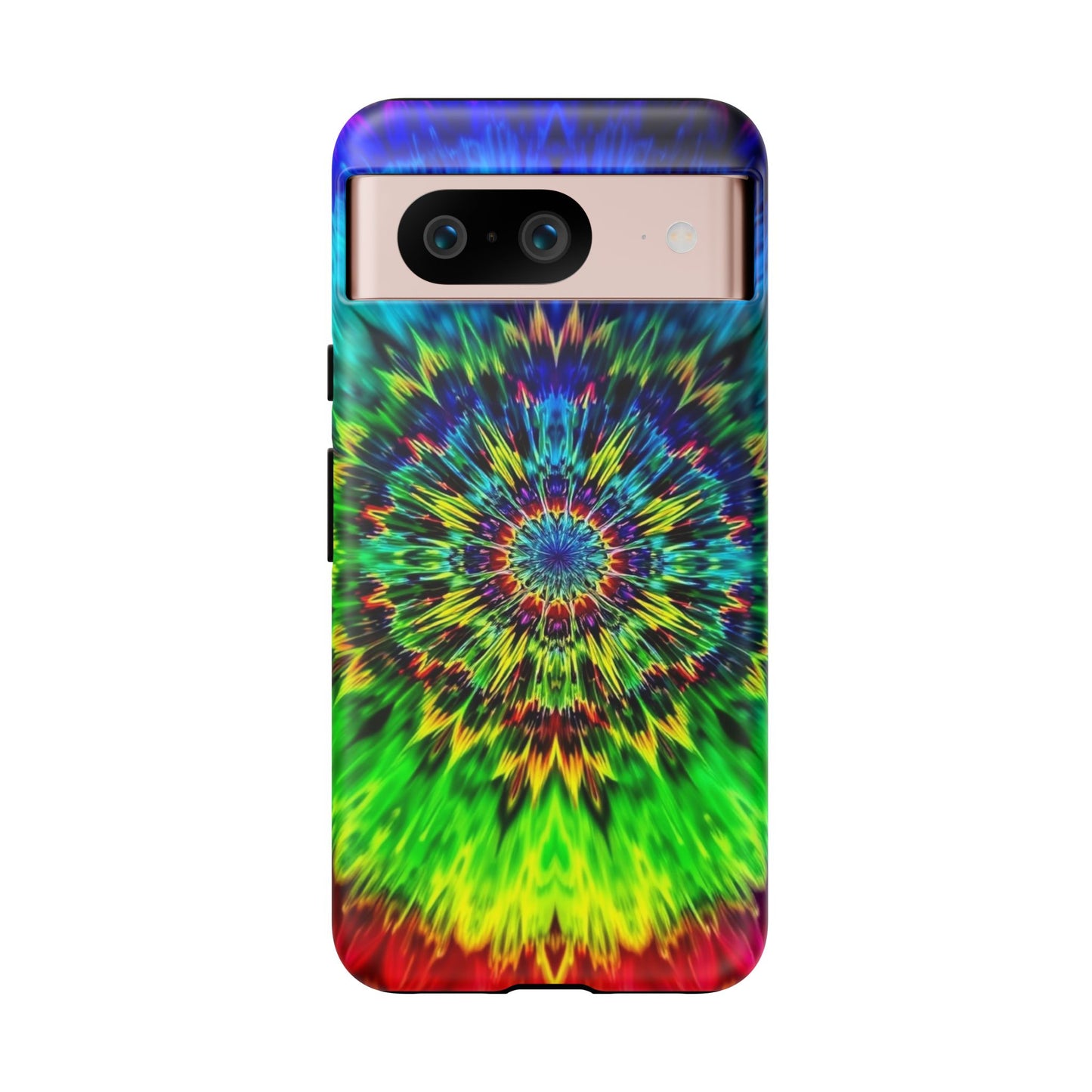 Funda para teléfono Google Psychedelic Tie-Dye Mandala: protección resistente y vibrante