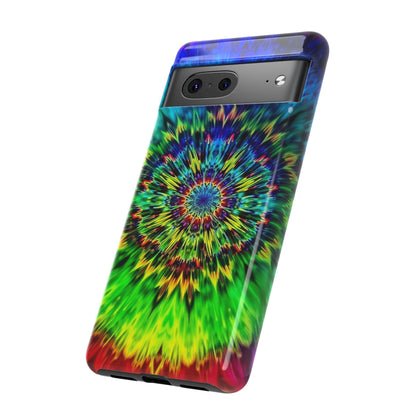 Funda para teléfono Google Psychedelic Tie-Dye Mandala: protección resistente y vibrante