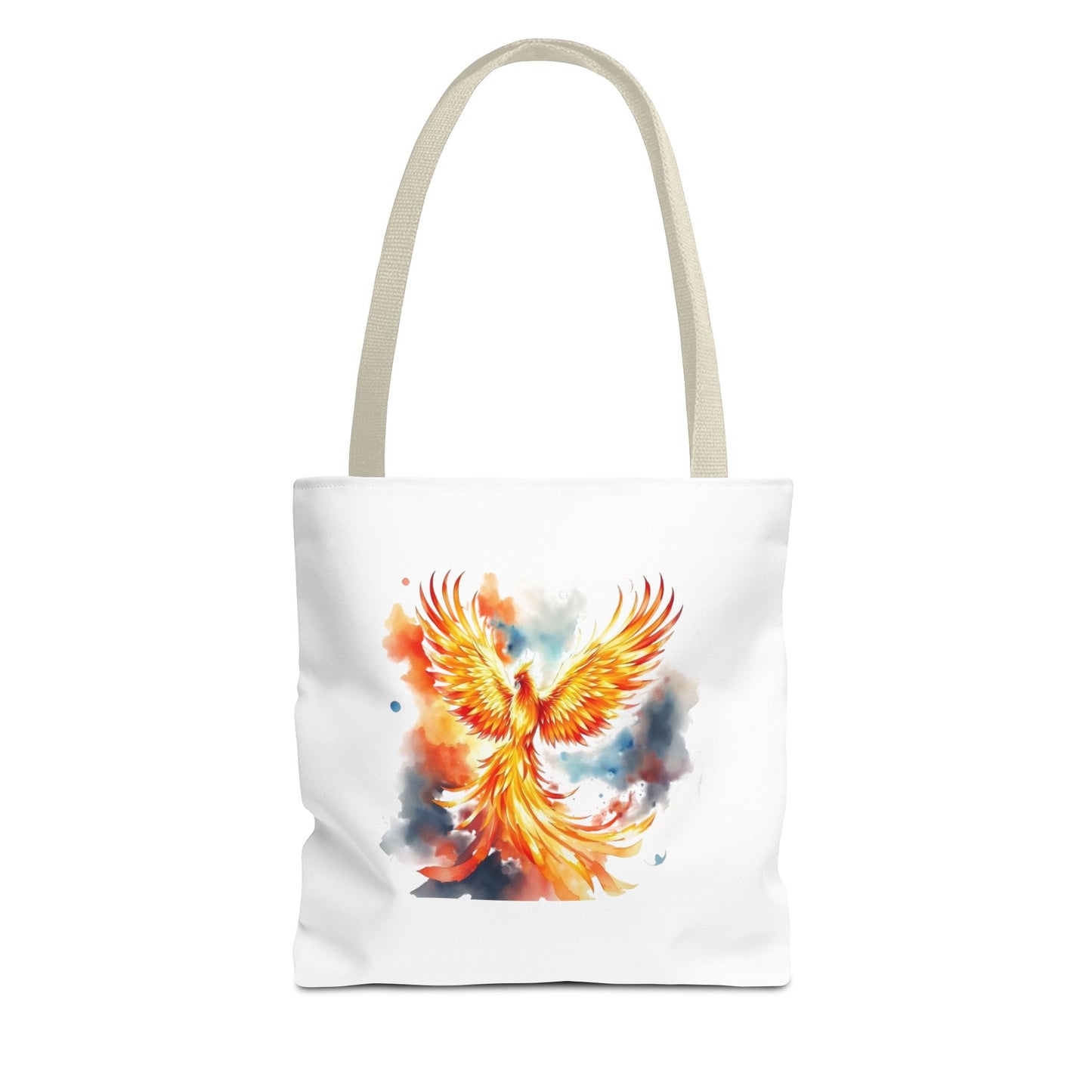 Phoenix Watercolor Tote Bag – Vibrant Rising Bird All-Over Print Tote