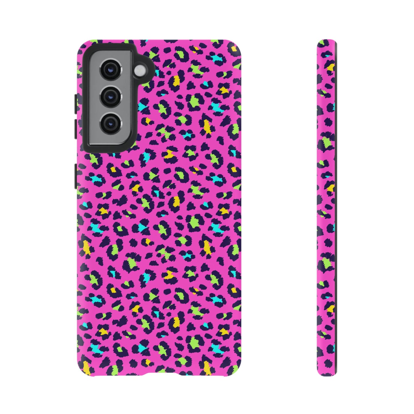 Samsung Handyhülle – Robuste Schutzhülle in leuchtendem Pink mit Leopardenmuster