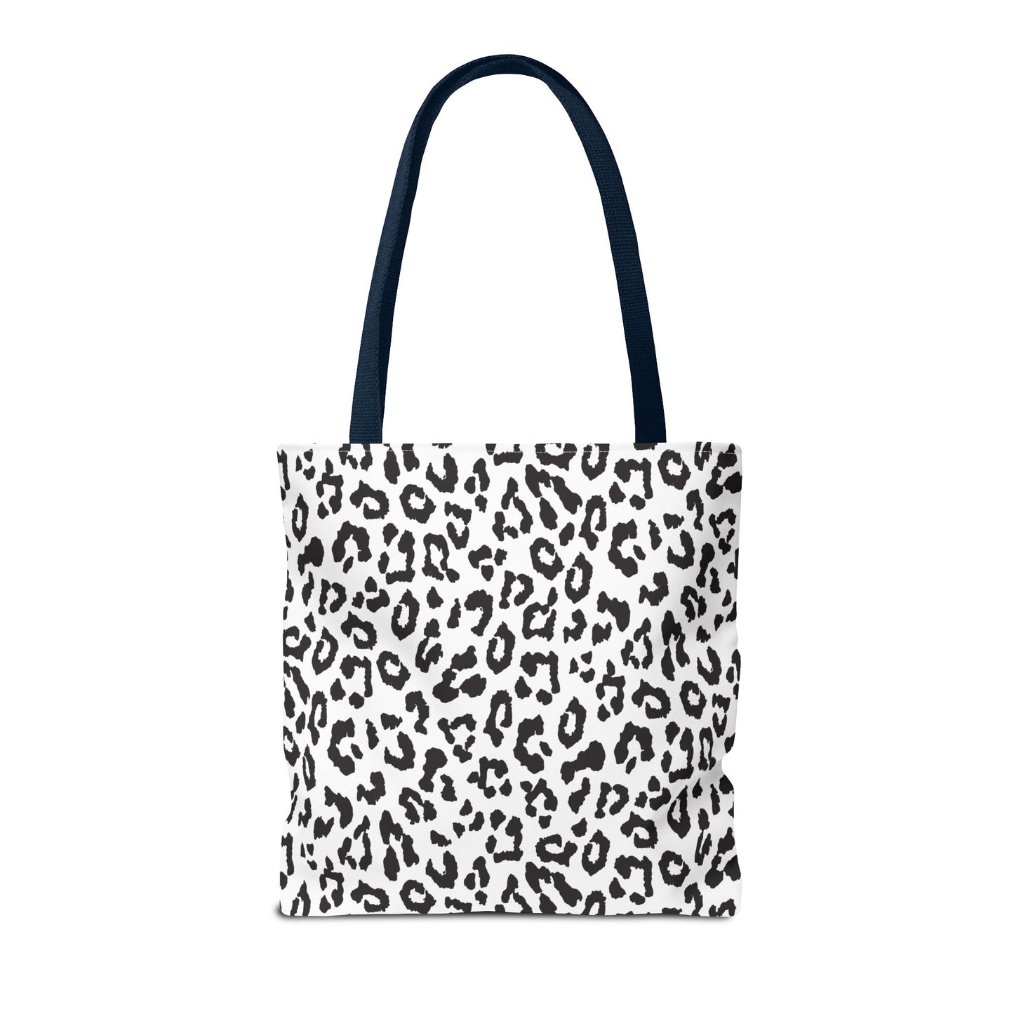 Leopard Print Tote Bag — Black & White All-Over-Print Shopper