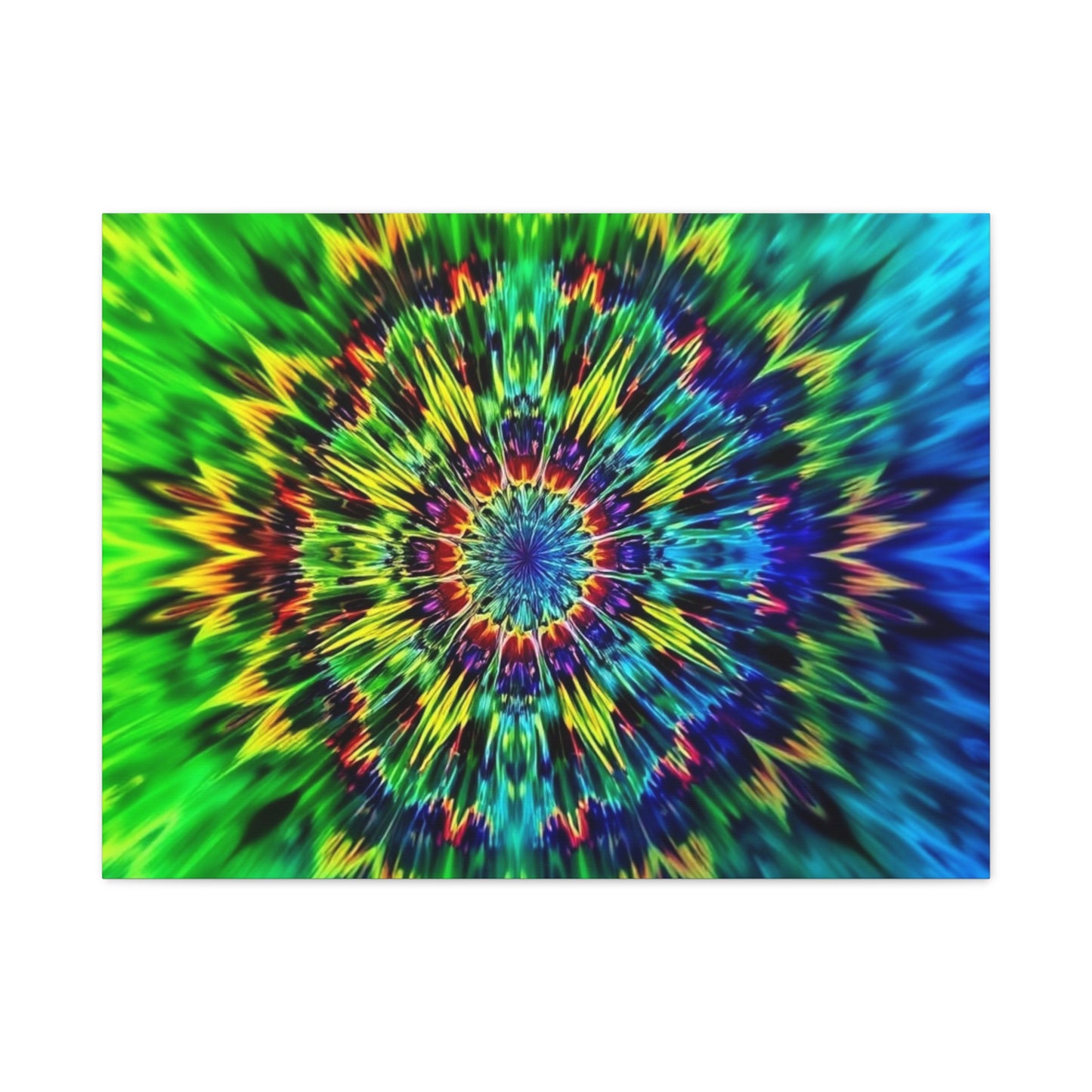 Psychedelic Kaleidoscope Matte Canvas Wall Art — Vibrant Mandala Stretched Canvas