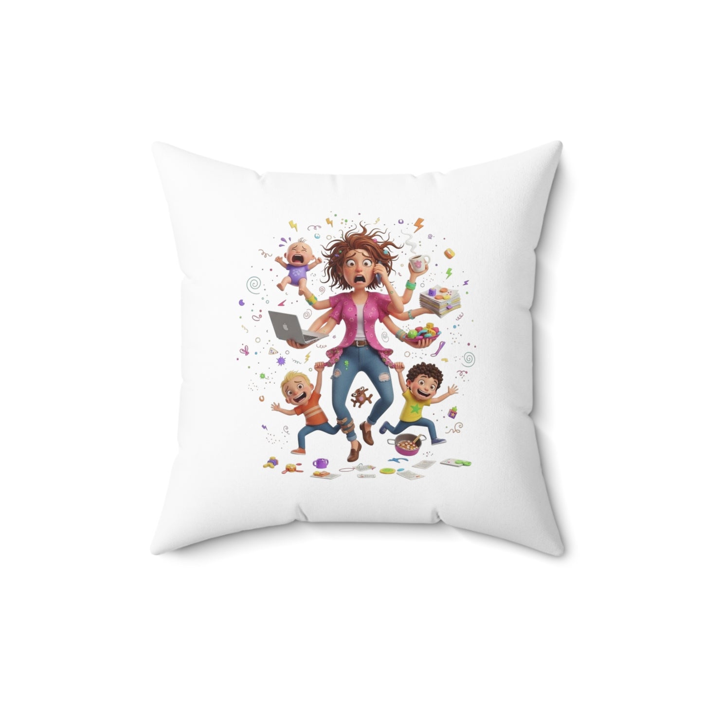 Cojín decorativo "Mamá ocupada y caótica" — Funny Mom Life