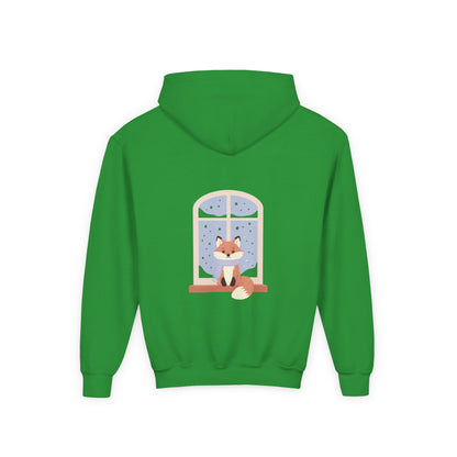 Kids Fox Hoodie - Cozy Winter Window Design