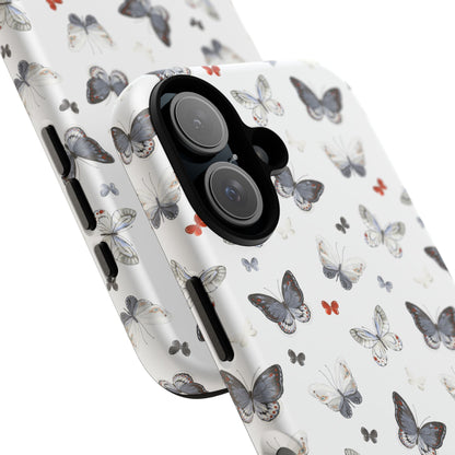 iPhone Butterfly Pattern Tough Phone Case — Protective Floral-Inspired iPhone Case