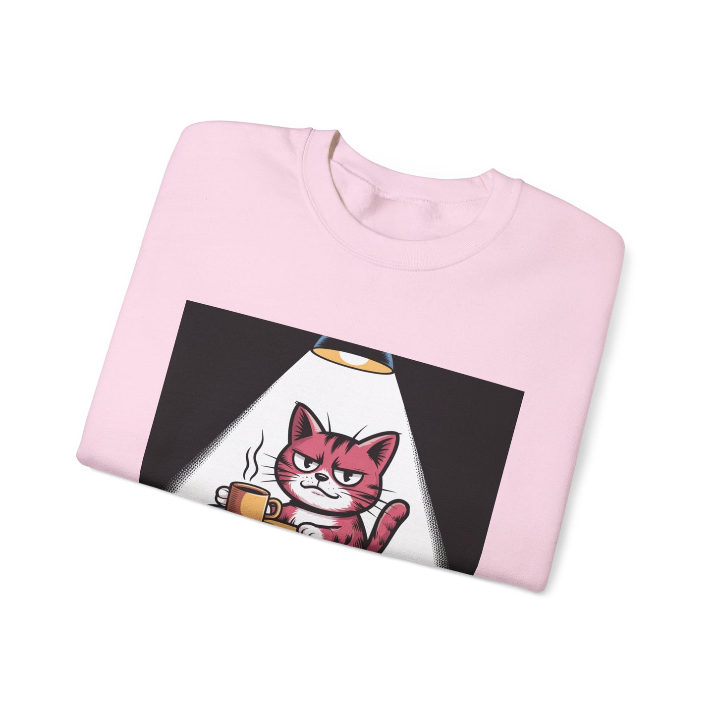 Coffee Cat Sweatshirt — "If You Value Your Life, Let Me Finish My Coffee" Cozy Crewneck