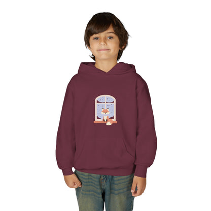 Kids Fox Hoodie - Cozy Winter Window Design