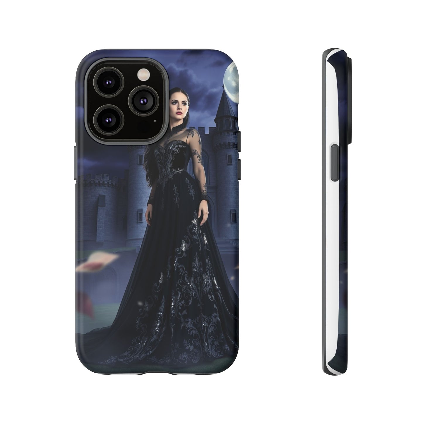 iPhone Gothic Moonlit Castle Phone Case — Elegant Dark Fantasy Protective Cover