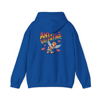 Anti-Valentine Hoodie — Funny Cupid Bear Graphic Pullover