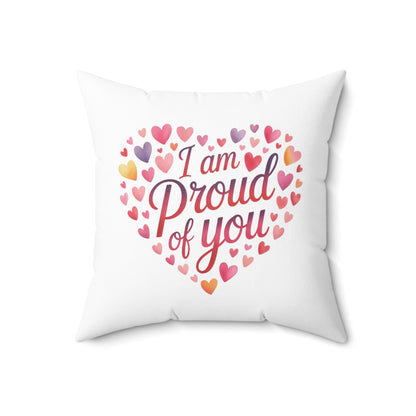 Ich bin stolz auf dich Herz-Dekokissen – Dekokissen mit ermutigender Botschaft