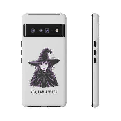 Google Phone Case — “Yes, I Am a Witch” Witchy Illustration