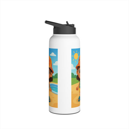 Botella térmica de acero inoxidable para niños Good Vibes — Botella térmica con dibujos de playa