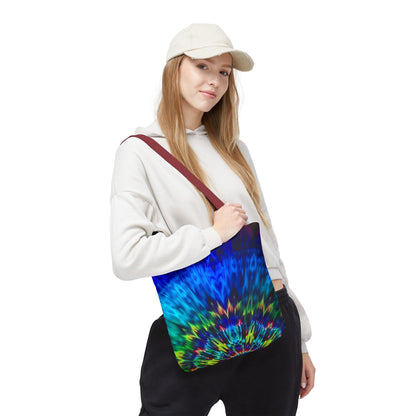 Tie-Dye Kaleidoscope Tote Bag — Vibrant All-Over Print Beach & Market Bag