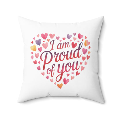 Ich bin stolz auf dich Herz-Dekokissen – Dekokissen mit ermutigender Botschaft