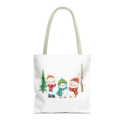Christmas Snowman Tote Bag — Cute Holiday Winter Market Tote