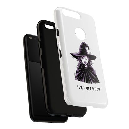 Google Phone Case — “Yes, I Am a Witch” Witchy Illustration