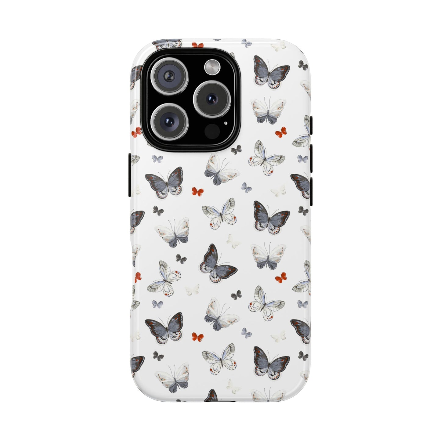 iPhone Butterfly Pattern Tough Phone Case — Protective Floral-Inspired iPhone Case