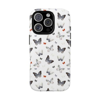 iPhone Butterfly Pattern Tough Phone Case — Protective Floral-Inspired iPhone Case