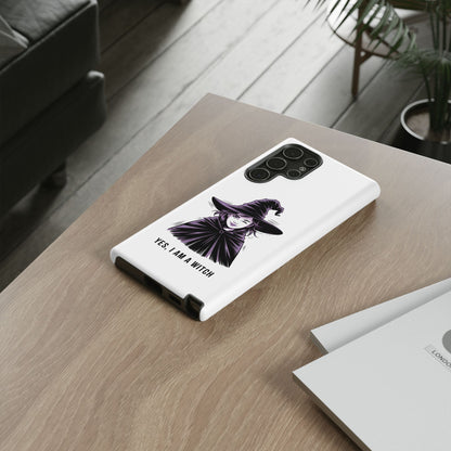 Funda para Samsung — «Sí, soy una bruja» con ilustración de bruja
