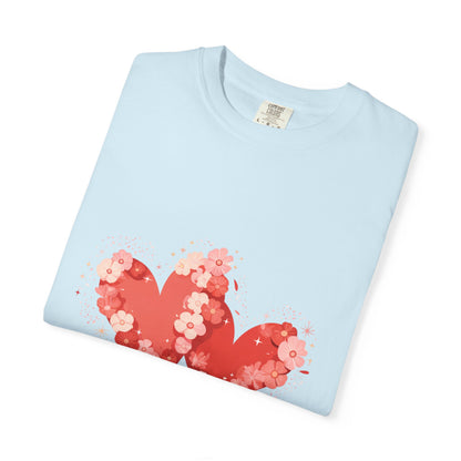 Love Blooms T-Shirt — Floral Heart Graphic Tee for Valentine’s Day