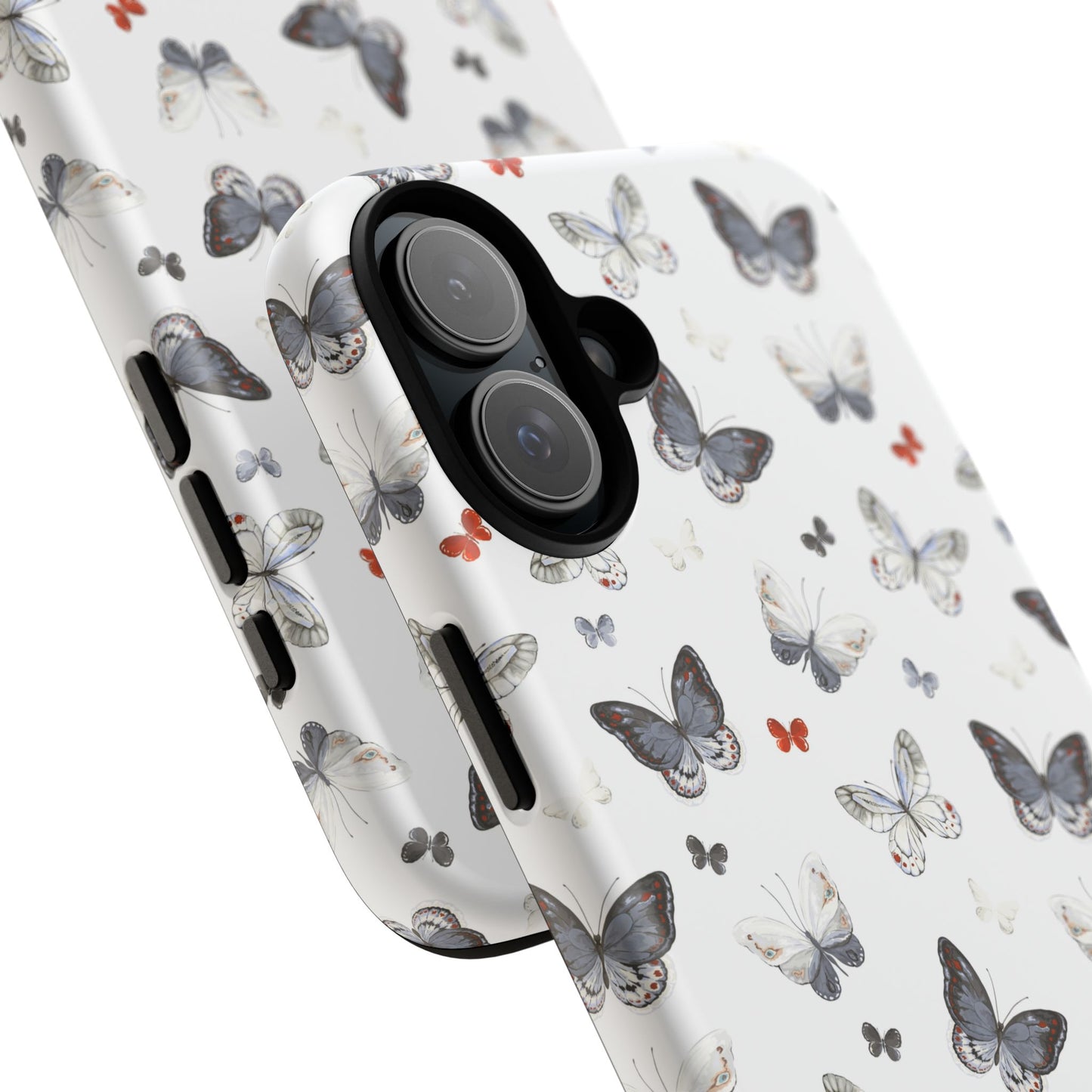 iPhone Butterfly Pattern Tough Phone Case — Protective Floral-Inspired iPhone Case