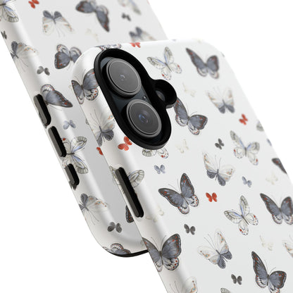 iPhone Butterfly Pattern Tough Phone Case — Protective Floral-Inspired iPhone Case