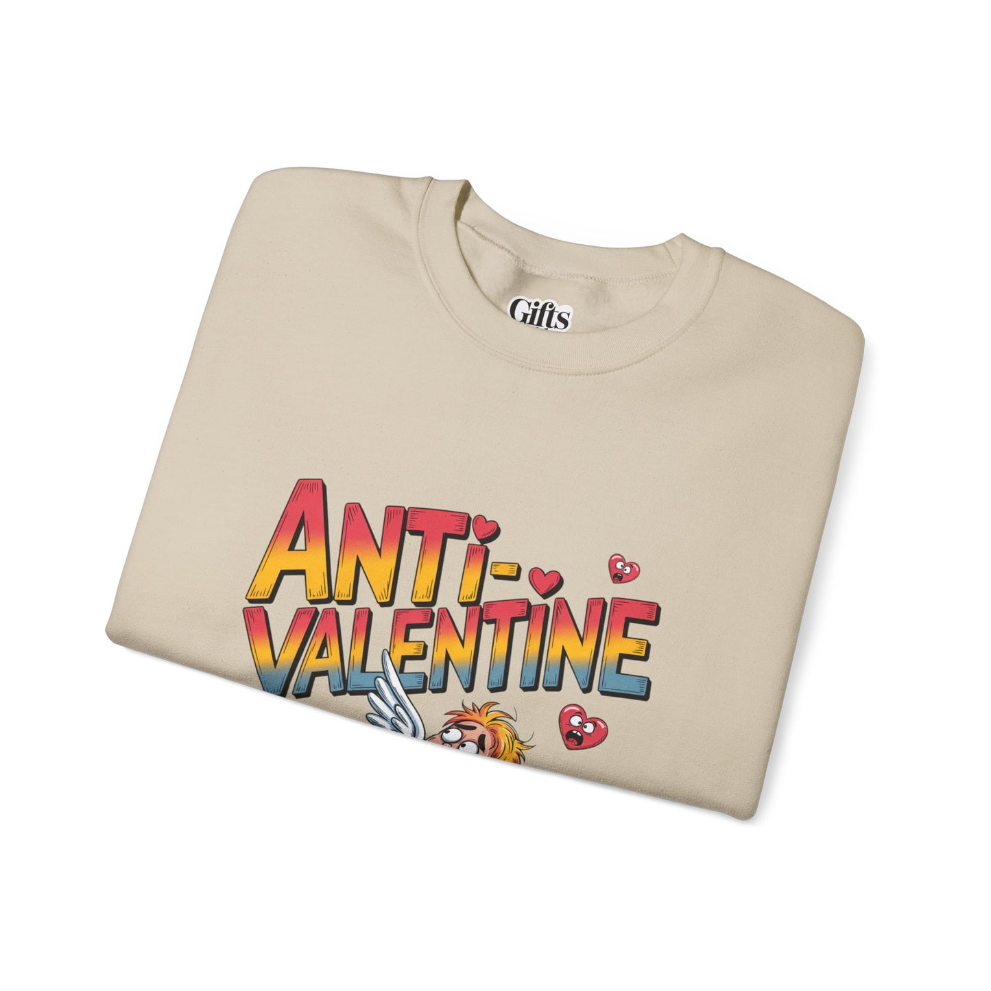 Anti-Valentine Sweatshirt — Funny Cupid Reject Graphic Crewneck
