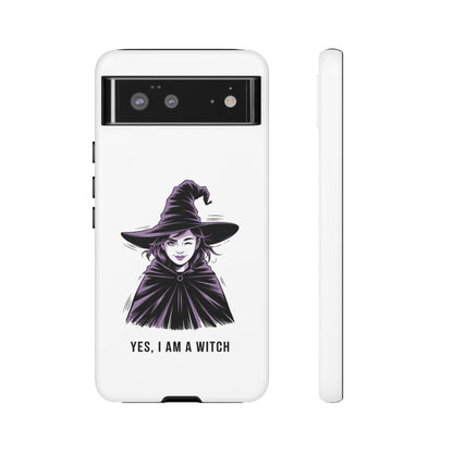 Google Phone Case — “Yes, I Am a Witch” Witchy Illustration