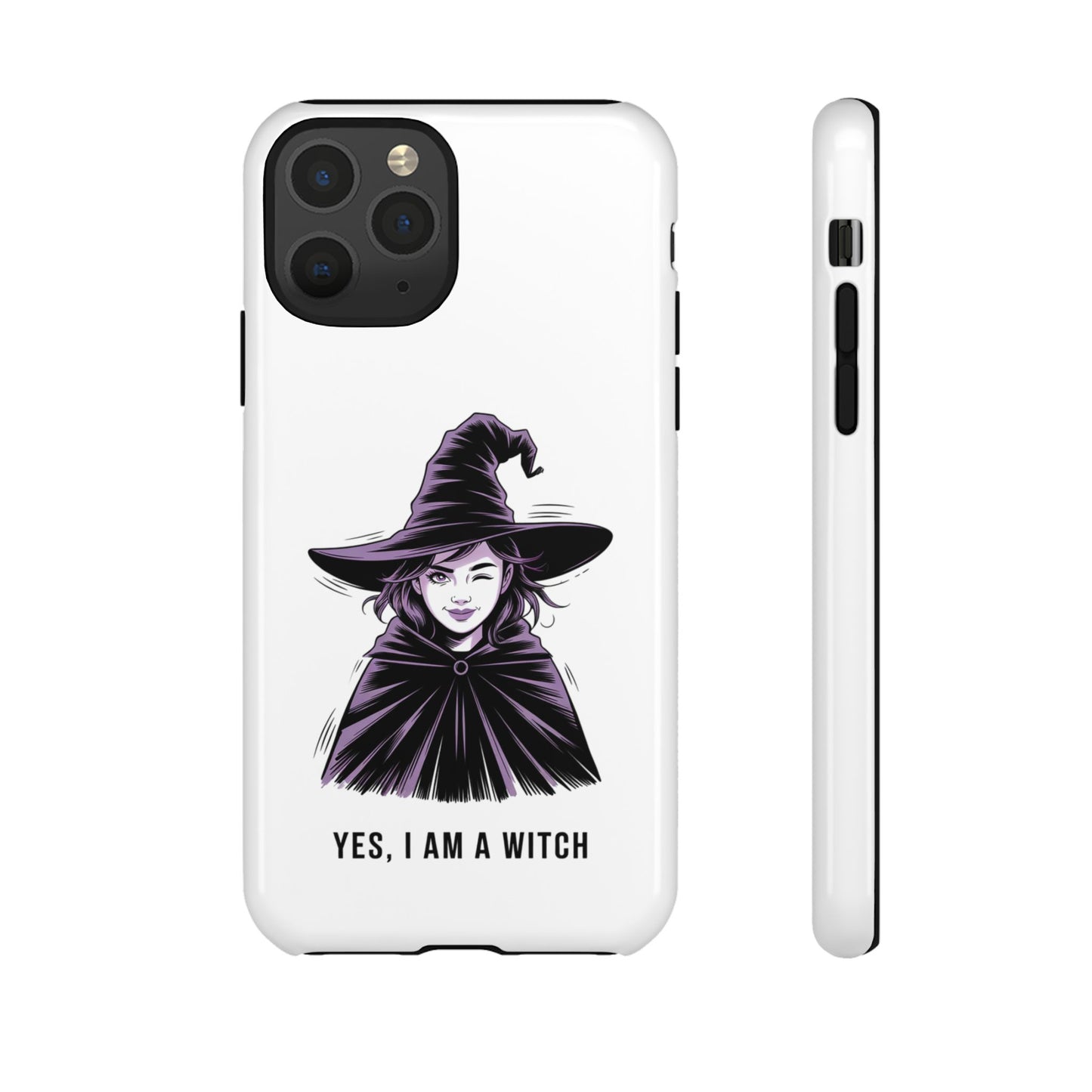 iPhone Yes, I Am a Witch Phone Case — Gothic Witch Illustration Protective Cover