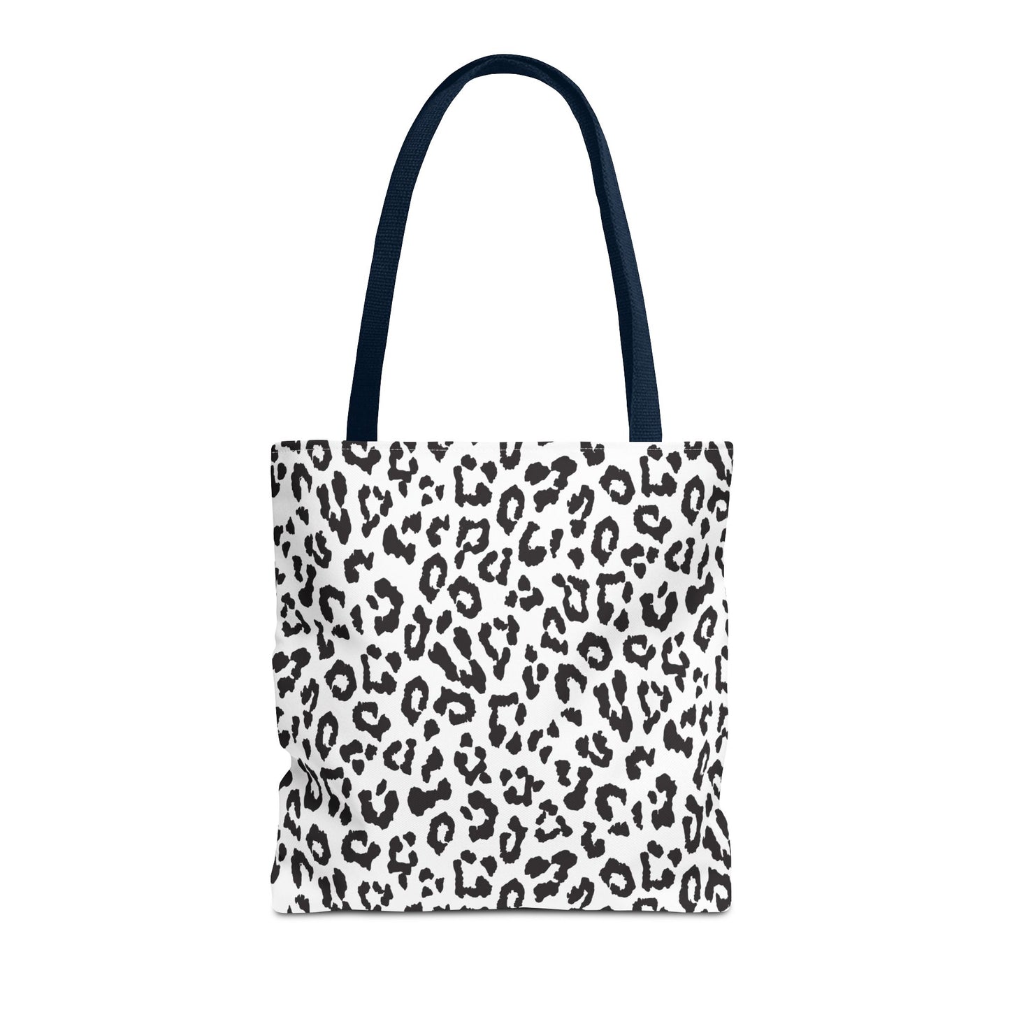 Leopard Print Tote Bag — Black & White All-Over-Print Shopper