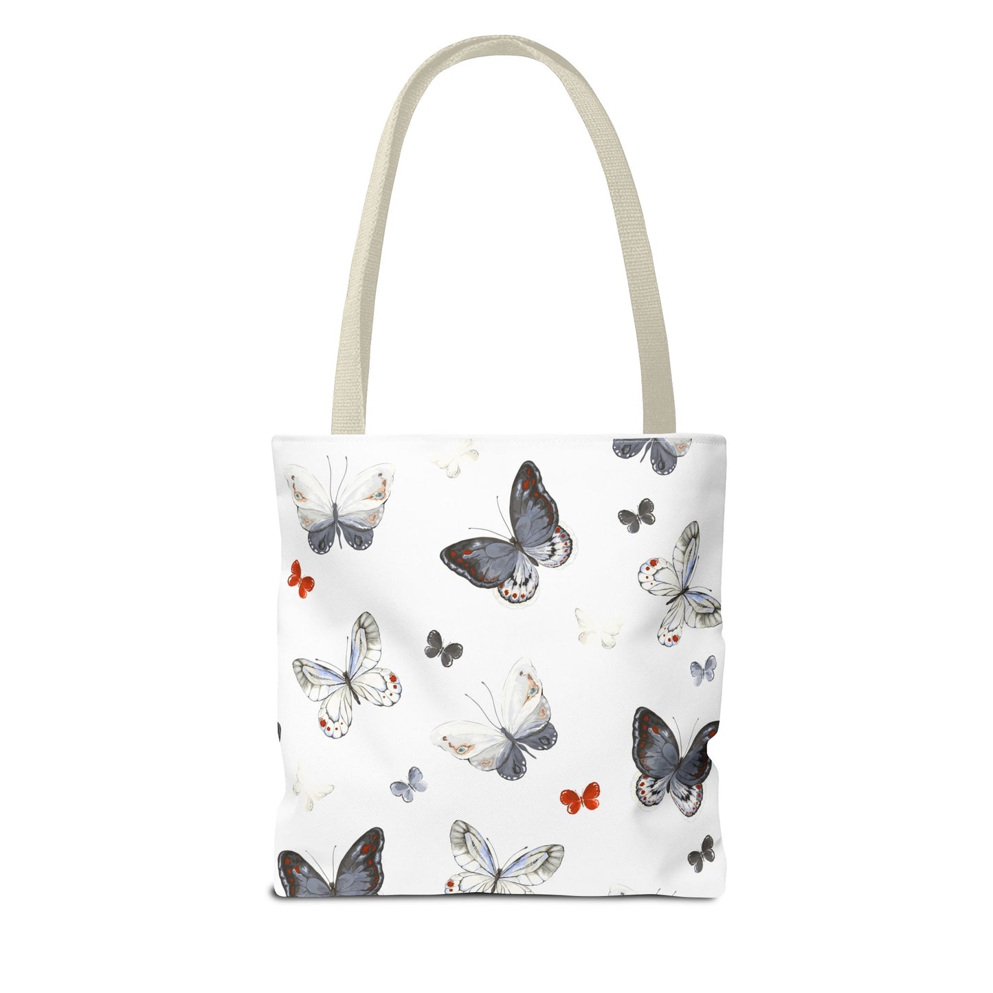 Butterfly Pattern Tote Bag — Floral Butterfly All-Over Print Tote