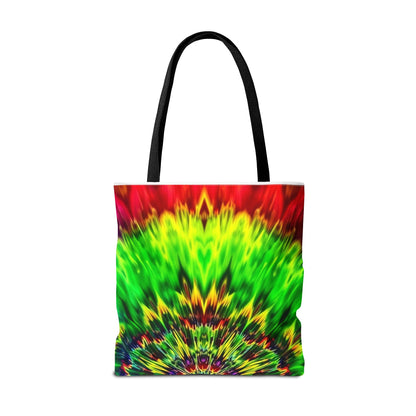 Tie-Dye Kaleidoscope Tote Bag — Vibrant All-Over Print Beach & Market Bag