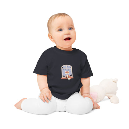 Baby T-Shirt — Cozy Fox at Night Graphic Tee